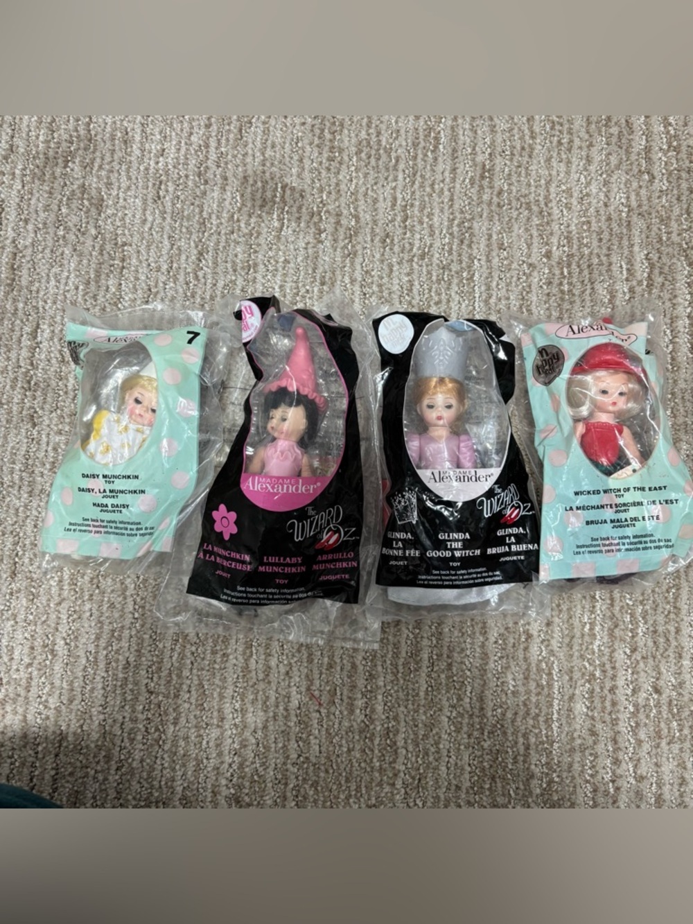 Madame Alexander McDonald's Happy Meal Wizard of oz Dolls Set of 4